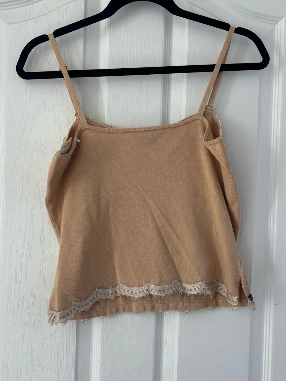 Vintage Alberto Makali Beige Lace Appliqué Camisole with Beading and Sequins - Picture 6 of 8